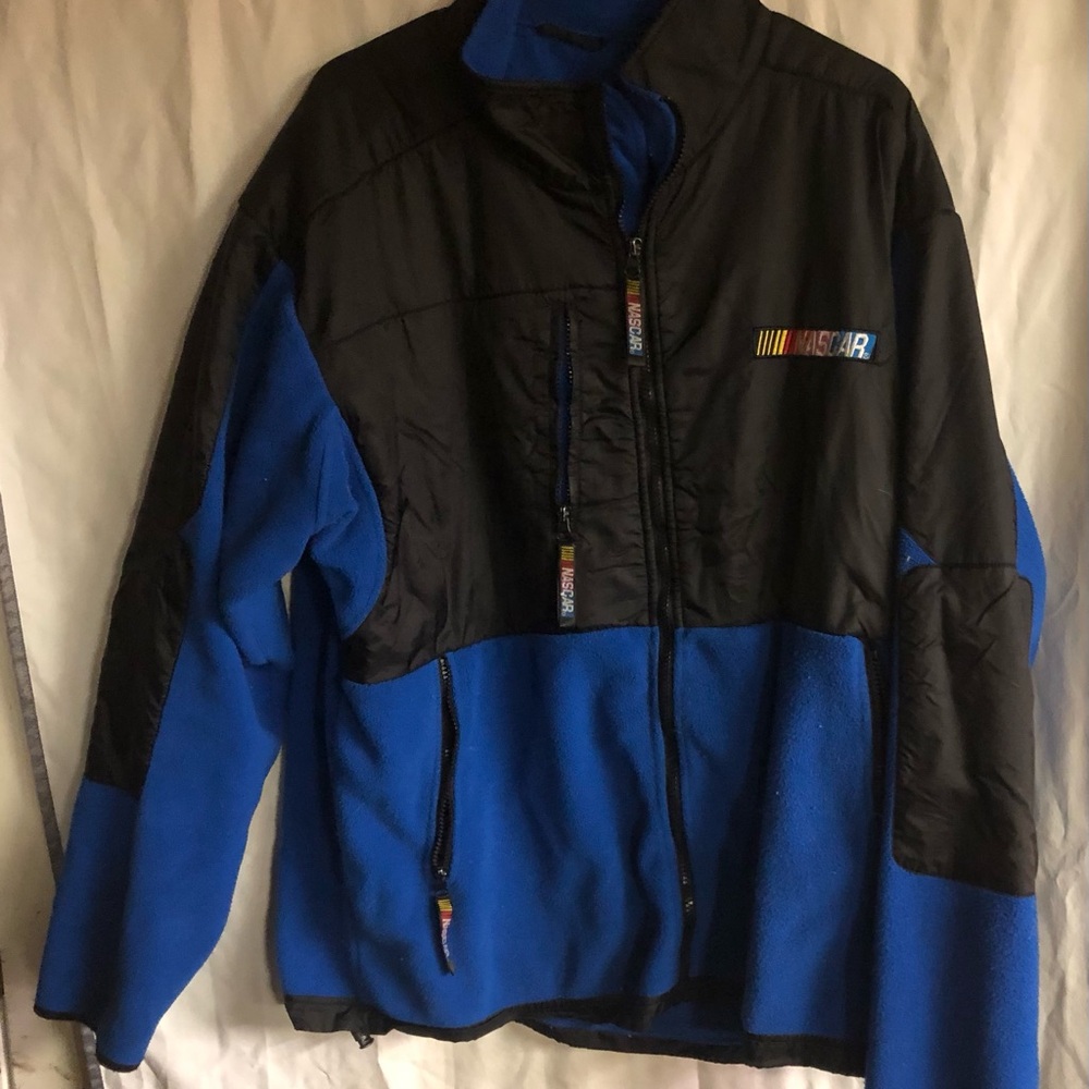 Nascar Black and Blue Performance Jacket with Fleece Comfort